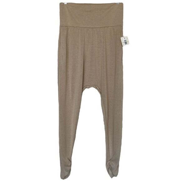 Free People Tan Echo Harem Relaxed Fit Pull On Cinch Ankle Pants NWT Size Small - Picture 3 of 8